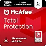 McAfee Total Protection (5 Geräte) 2025 | 15 Monate | Secure VPN, Sicherheitssoftware mit Virenschutz, Kennwort-Manager, Identitätsüberwachung | Digitaler download