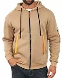 LAOARA Herren Full Zip Hoodies Casual Langarm Sweatshirts Fleece Jacke Hoody Top mit Tasche