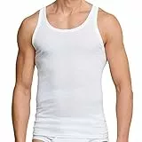 Schiesser 4er - Pack Herren Unterhemden, Achselhemden, Weiß, Doppelripp (XXL / (8))