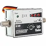 SCHWAIGER SF440 531 SAT-Finder digital Satellitenerkennung Satelliten-Finder Messgerät optimale Positionierung Satelliten-Schüssel mit 4 LED Messbereichsanzeige