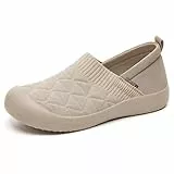 ZVJV Slip on Sneakers Damen Elegant Damen Freizeitschuhe Frühling und Orthopädische Wanderschuhe Weiche Sohle Bequeme Atmungsaktive Outdoor-Freizeitschuhe Damenschuhe Alte Peking-Stoffschuhe