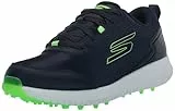 Skechers Herren Max Fairway 4, Golfschuh, leicht, ohne Spikes, Marineblau/Limettengrün, 43 EU