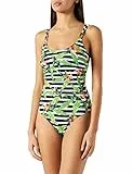 Firefly Damen Nana II Badeanzug, AOP/Black/Greendark, 36C