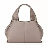 CHAMAIR Mini Handtasche Damen Umhängetasche Ledertasche Damen-Henkeltaschen Dumpling Crossbody Bag Moden PU Leder Geldbörse Handtaschen mit Abnehmbarer Schultergurt