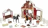 Dreamworks Spirit HDK57 - Deluxe Reiterhof Spielset, Puppe Lucky, Pferd Sprit, Pferdefigur, Stall, Außenpaddock und Zubehör, ab 3 Jahren