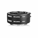 Meike MK-S-AF3A Metall Autofokus Makro Verlängerung Adapter für Sony E-mount Ring 10mm 16mm Kamera den Mirrorless Nex3 Nex5 Nex6 A6000 A6300 A6400 A6500 A7II A9 etc