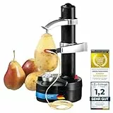 GOODS+GADGETS Elektrischer Kartoffelschäler Apfelschäler Automatischer Gemüseschäler Obstschäler Elektro Schäler für Obst & Gemüse