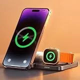 LISEN für 3 in 1 Wireless Charger Ladestation Apple Watch und iPhone für Apple 16 15 Max zubehör AirPods 3 Ladestation für iPhone 16 15 Pro Max AirPods 4 3 Pro 2 Watch 10 9