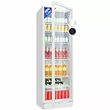 Bomann® Kühlschrank mit Glastür | Getränkekühlschrank abschließbar | 6 höhenverstellbare Ablagen | 30kg je Ablage | 347 Liter | Kühlschrank groß | Flaschenkühlschrank m. LED-Licht | KSG 7351 weiß