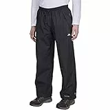 Trespass Toliland Trousers, Black, S, Wasserdichte Hose mit Knöchellaschen zur Größenverstellung für Herren, Small, Schwarz
