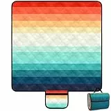 Picknickdecke Wasserdicht Sandfrei, 200x200cm Waschbar Stranddecke Wasserdicht für 4-6 Personeni mit Tragegriff, Leicht und Tragbar Strandmatte, Picknick Decke für Strand, Camping, Garten, Reisen
