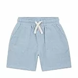 Steiff Shorts EU Größe 104 Chambray Blue, Sommerhose, Kinder-Shorts, Kurze Hose, Babyhose für jeden Anlass, lockere Bequeme Passform, waschmaschinenfest