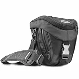 Mantona Neolit Colt Kameratasche schwarz/metallic – 220 x 200 x 140 mm – Outdoor mit Tragegurt, Polsterung, Schnellzugriff, Staubschutz, Fach – kompakt, leicht, wasserdicht – für DSLM und DSLR Kamera