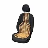 Carpoint Holzperlen-Kissen Classic 126x39cm, Braun