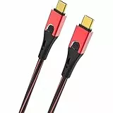 Oehlbach USB-Evolution CC - hochwertiges USB-Kabel 3.1 USB-C auf 3.1 USB-C - SPOFC, PVC-Mantel - Lade-und Datenkabel schwarz/rot - 50cm