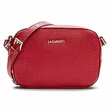Lazarotti Bologna Leder Umhängetasche Damen | längenverstellbarer Schultergurt | mittelgroße Crossbody Bag 19 cm