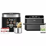 COSORI Reiskocher, Multikocher mit 17 Programme, Rice Cooker 1,8 L&COSORI Heißluftfritteuse TwinFry 10L Airfryer