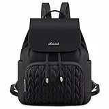 LOVEVOOK Rucksack Damen Klein, Elegant Cityrucksack Kleiner Tagesrucksack Damenrucksack Wasserdicht, Mini Casual Daypack Backpack Women Modern für Freizeit Reisen Schule Arbeit, Schwarz