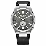 Citizen Herren Analog Automatik Uhr mit Leder Armband NK5010-01H