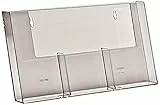 Taymar 3W110H, 3 Fächer, für dreiseitige Prospekte/Broschüren, zur Wandmontage