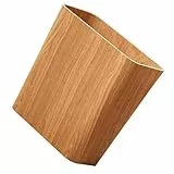 TOYANDONA Holz mülleimer Eckig Tragbar Stabiler Abfallbehälter für Wohnzimmer Küche Bad Stilvoller Papierkorb mit Modernem Design Bpa frei Langlebig und Platzsparend