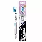 Dr.BEST Vibration Polimed Zahnbürste, Mittel (1 Stück), für eine 9x bessere Reinigungsleistung am Zahnfleischrand*
