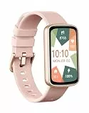SHANG WING Smartwatch Damen, Fitness Tracker Schmal mit Pulsuhr, SpO2 Messung, Schlafüberwachung, 1,3 Zoll AMOLED Touchscreen, IP68 Wasserdicht, Silber, Aluminium, für Android iOS