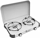 Campingaz Campingkocher Camping Kitchen 2, Gaskocher mit 2 x 2.000 Watt Leistung, Mit Abnehmbaren Spülmaschinenfesten Topfrosten, Praktisches Und Platzsparendes Design