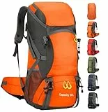 jianyana Wanderrucksack 50L Trekkingrucksack Regenhülle Reiserucksack Wasserdichter Campingrucksack für Wandern Camping Bergsteigen Reisen Sport Herren Damen
