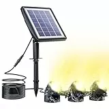 PChero Solar Teichbeleuchtung LED Unterwasser, Unterwasserbeleuchtung Strahler Poolbeleuchtung Unterwasser Licht IP68 Wasserdicht Teichlicht für Pool Teich Garten Baum Innen Außen Deko