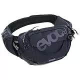 EVOC HIP PACK PRO 3, Hüfttasche (AERO FLEX Hüftgurt, AIR FLOW CONTACT SYSTEM, Mesh-Material, Werkzeugfach, Bauchtasche, perfekt für Trail-Liebhaber, One Size), Schwarz
