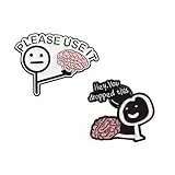 COYUN 2 Pcs Pins For Bags,Enamel Anstecker Pin Lustig Metall Lustige Anstecker Anstecknadel Personalisierte Pins für Kleidung Taschen Rucksäcke,Abzeichen,Zubehör, 'Hey.You Dropped This''PLEASE USE IT'