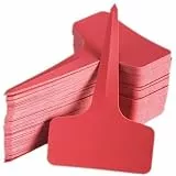 Pflanzenschild 100 Stück Gartenschilder PVC-Kunststoffschild Pflanzenschild Kunststoffschild Pflanzenschilder (Rot)