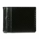 Bugatti Comet Geldbörse mit Geldklammer Herren Leder - Portemonnaie Herren Querformat Schwarz – Geldbeutel Portmonee Wallet Brieftasche Männer Portmonaise RFID