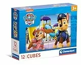 Clementoni Paw Patrol 12 Würfel Puzzle Kinder - Geschicklichkeitsspiel für Kinder ab 3 Jahren - Sensorik- & Motorikspielzeug 41194