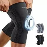 CAMBIVO Kniebandage Männer Damen 2 Stück, Komprimierte Kniebandage mit Patella Gel Pads & Feder Seitenstabilisatoren, Kniebandage Arthrose für Laufen, Meniskusriss, Arthritis, Gelenkschmerzlinderung