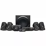 Logitech Z906 5.1 Sound System, Lautsprecher mit 1000 Watt Surround Sound, THX, Mehrere Audio-Eingänge, Fernbedienung, UK Stecker, PC/PS4/Xbox/Stereo-Anlage/TV/Smartphone/Tablet - Schwarz