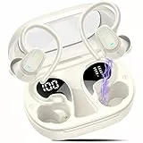 DUSONLAP Bluetooth Kopfhörer Sport, 50 Std Kopfhörer Kabellos Bluetooth 5.4 mit HD Mic, 2025 In Ear Kopfhörer HiFi Stereo, Dual LED-Anzeige Weiß