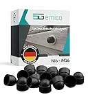 emico Sechskantschutzkappen M10 (SW 17) - 50 Stück Schwarz - Abdeckkappen aus robustem PE - Passgenau, langlebig & flexibel - Schutz vor Staub, Schmutz & Feuchtigkeit für saubere Schraubverbindungen