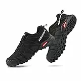 Hitmars Trailrunning Schuhe Männer Herren Trail Running Traillaufschuhe Damen Wanderschuhe Trekkingschuhe Unisex Laufschuhe Schwarz EU 38
