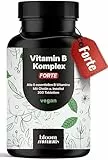Vitamin B Komplex Hochdosiert – 200 Tabletten – Alle 8 Essentiellen B-Vitamine (B1, B2, B3, B5, B6, B7, B9, B12) mit Cholin & Inositol – Vegan & Produziert in Deutschland - Laborgeprüft