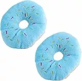Wyjuan Hundespielzeug in Donut-Form, Plüsch-Spielzeug, niedliches Quietschgeräusch-Spielzeug für Haustiere, Kauspielzeug, quietschendes Hundespielzeug, Kauschutz, Hundespielzeug, Kauschutz