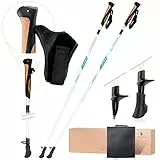 SUPERLETIC Wanderstöcke, Nordic Walking Stöcke Damen & Herren, Leichter Stock, Trekkingstöcke mit Korkgriff, Wanderstöcke Carbon, Wanderstöcke Teleskop, Walking Stöcke Verstellbar, Wandern Zubehör