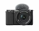 Sony ZV-E10K Systemkamera (APS-C) mit 16-50 mm f/3,5-5,6 II Power Zoom Kit-Objektiv – dreh- und schwenkbarer Bildschirm, Echtzeit-Augenautofokus, ideal für Vlogger & Einsteiger
