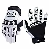 Seibertron Handschuhe Unisex BMX MX ATV MTB Rennrad Mountainbike Fahrrad Offroad/Dirtbike Handschuhe für Straßenrennen und Motorcross Sport mit Touch-Erkennung Vollfinger Design Weiß M