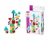 Eichhorn – Games – Stapelspiel mit Würfel, versch. Formen und Holzteile zum Stapeln, 27 teilig, aus Birkenholz, ab 3 Jahren