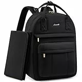 LOVEVOOK Wickelrucksack Baby Wickeltasche Rucksack mit Wickelunterlage Lässig Diaper Bag mit Kinderwagengurte Windeltasche Groß Kliniktasche Geburt Babytasche für Mama und Papa Schwarz