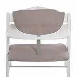 hauck Sitzkissen Kompatibel mit Alpha+, Beta+ und Arketa Holzhochstuhl Highchair Pad Deluxe, Einfache Befestigung mit Klettverschluss, Maschinenwaschbar (Stretch Beige)