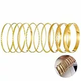 AYNKH 10Pcs Armreif für Frauen, Indisches Armband Set, Bohemia Vintage Einstellbare Stapelbar Armbänder, Armschmuck für Hochzeit Party