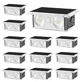 TECKNET Solarlampen für Außen, Außenwandleuchten Wetterfest, Up and Down, IP66 Wasserdicht, 3 Farbmodi Solar Lampe Outdoor für Gärten Terrassen Balkone Veranden Zäune, 12 Stück